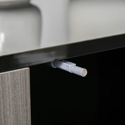 Modern Kitchen Sideboard, Coffee Bar Cabinet with 2 Drawers, Black Bar Cabinets at Gallery Canada