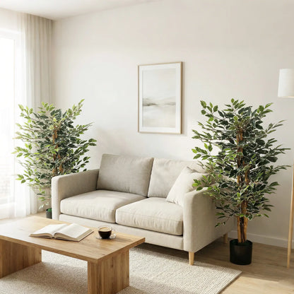 Artificial Ficus Tree With Leaves, Faux Plant In Nursery Pot Artificial Trees at Gallery Canada