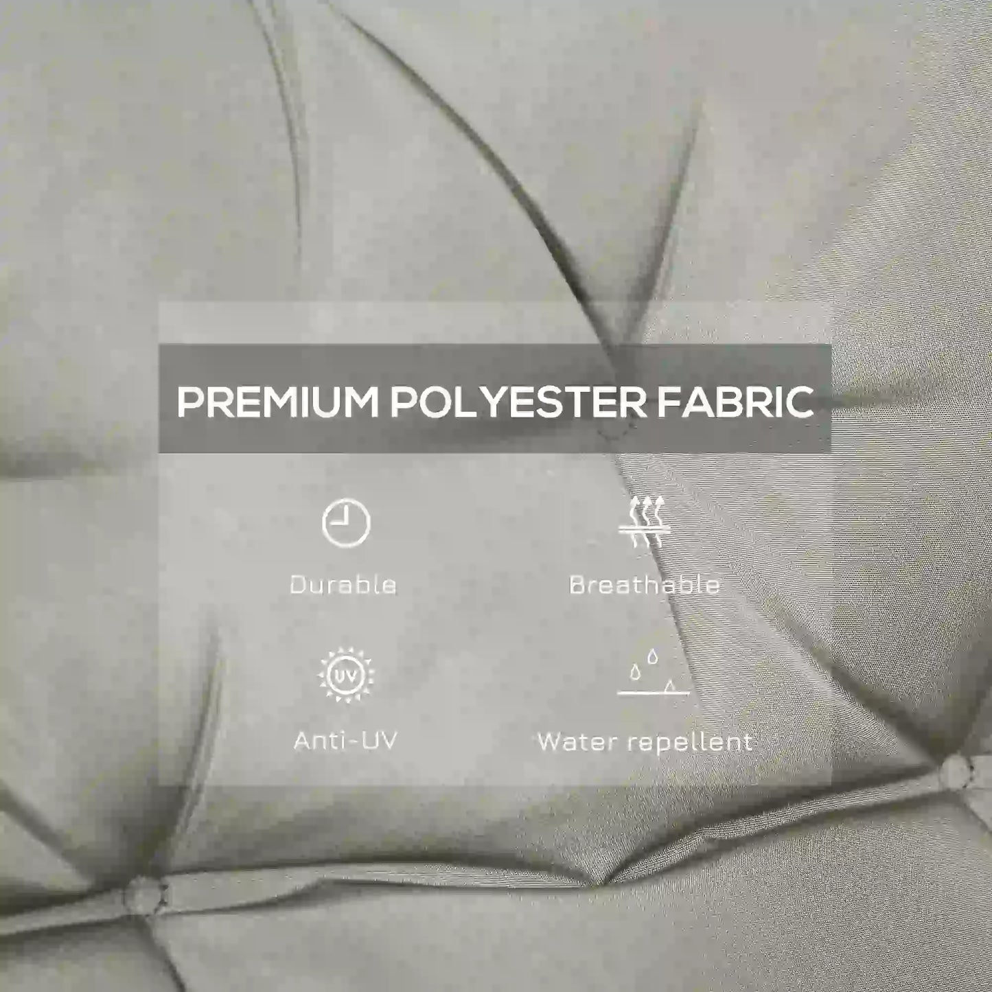 2-Seater Garden Bench Cushion, Swing Chair Mat Replacement, 39.4"x38.6", Grey Patio Chair Cushions at Gallery Canada