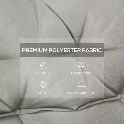 2-Seater Garden Bench Cushion, Swing Chair Mat Replacement, 39.4"x38.6", Grey Patio Chair Cushions at Gallery Canada