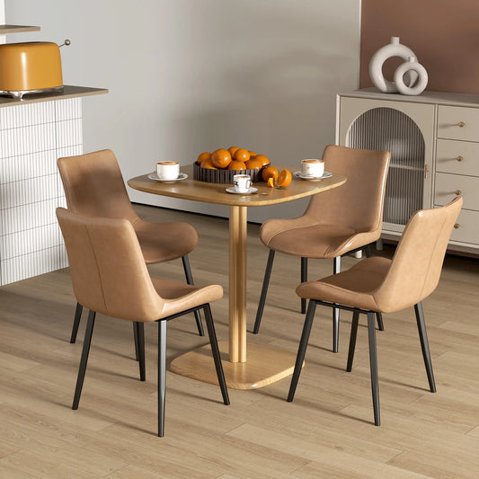 Modern Dining Table For 4, 27.6" x 27.6", Natural Wood Bar Tables Natural at Gallery Canada