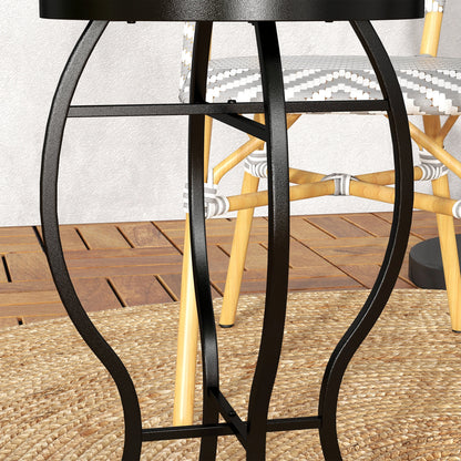 Round Outdoor Table, Patio Bistro Coffee Table, Mosaic Top, Steel Frame Patio Side Tables at Gallery Canada