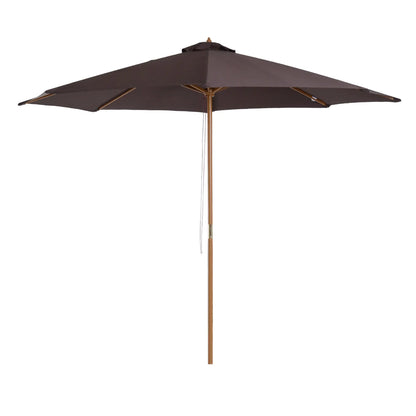 10' x 8' Wooden Patio Umbrella, Outdoor Sunshade Canopy, Bamboo Rib Sun Umbrellas at Gallery Canada