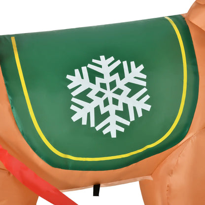 4.5ft Inflatable Santa Claus on Sleigh with 3 Deer, LED Lights Christmas Inflatables at Gallery Canada