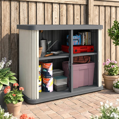 Armoire de rangement extérieure de 127 gallons, gris