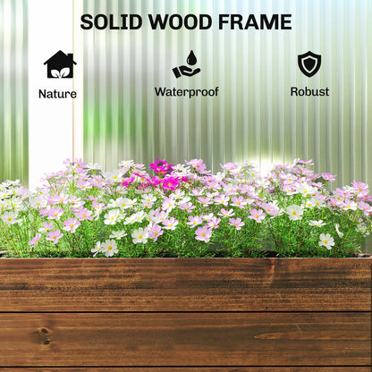 Raised Garden Bed With Wheels, Drainage Holes, Planter Box With Liner Wooden Planter Boxes at Gallery Canada