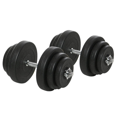 Adjustable 2 x 44lbs Dumbbell Set, Fitness Training, Black Dumbbells & Barbells at Gallery Canada