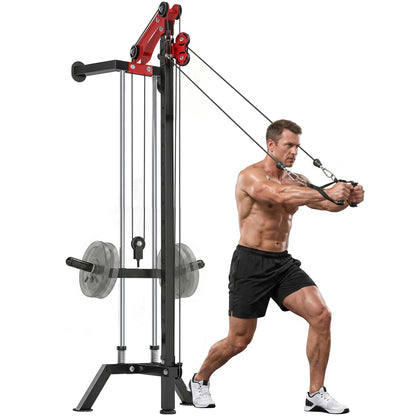 Wall Mount Cable Station, 16 Positions Adjustable Pulley Machine, Cable Crossover Machine with Lat Pulldown Bar Strength Training Equipment at Gallery Canada