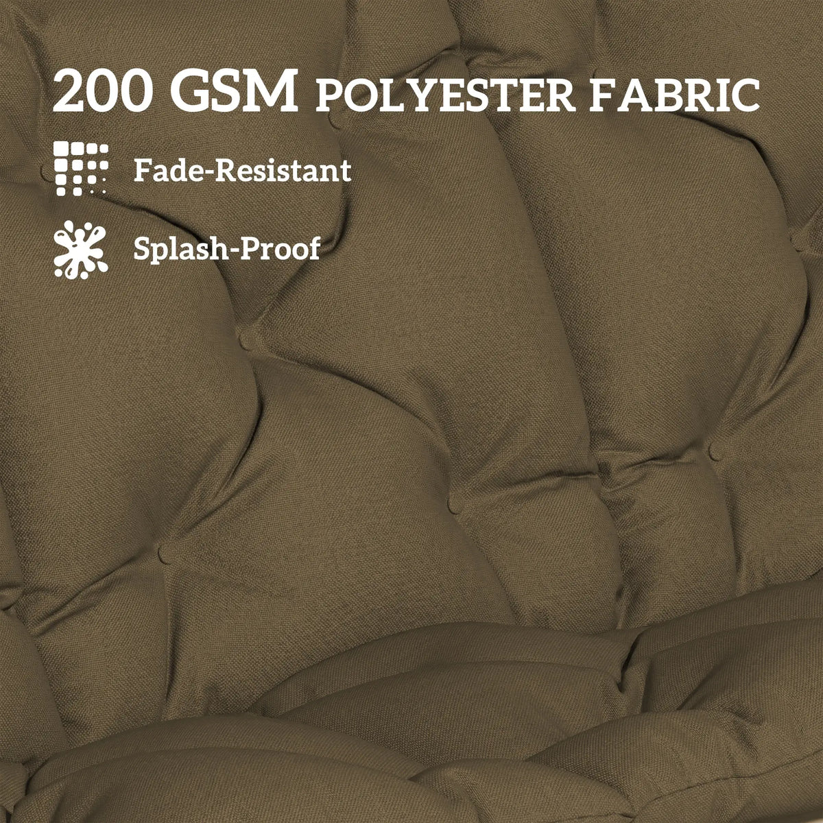 Water-Repellent Bench Cushion, 59.1" x 39.4", Khaki Patio Chair Cushions at Gallery Canada