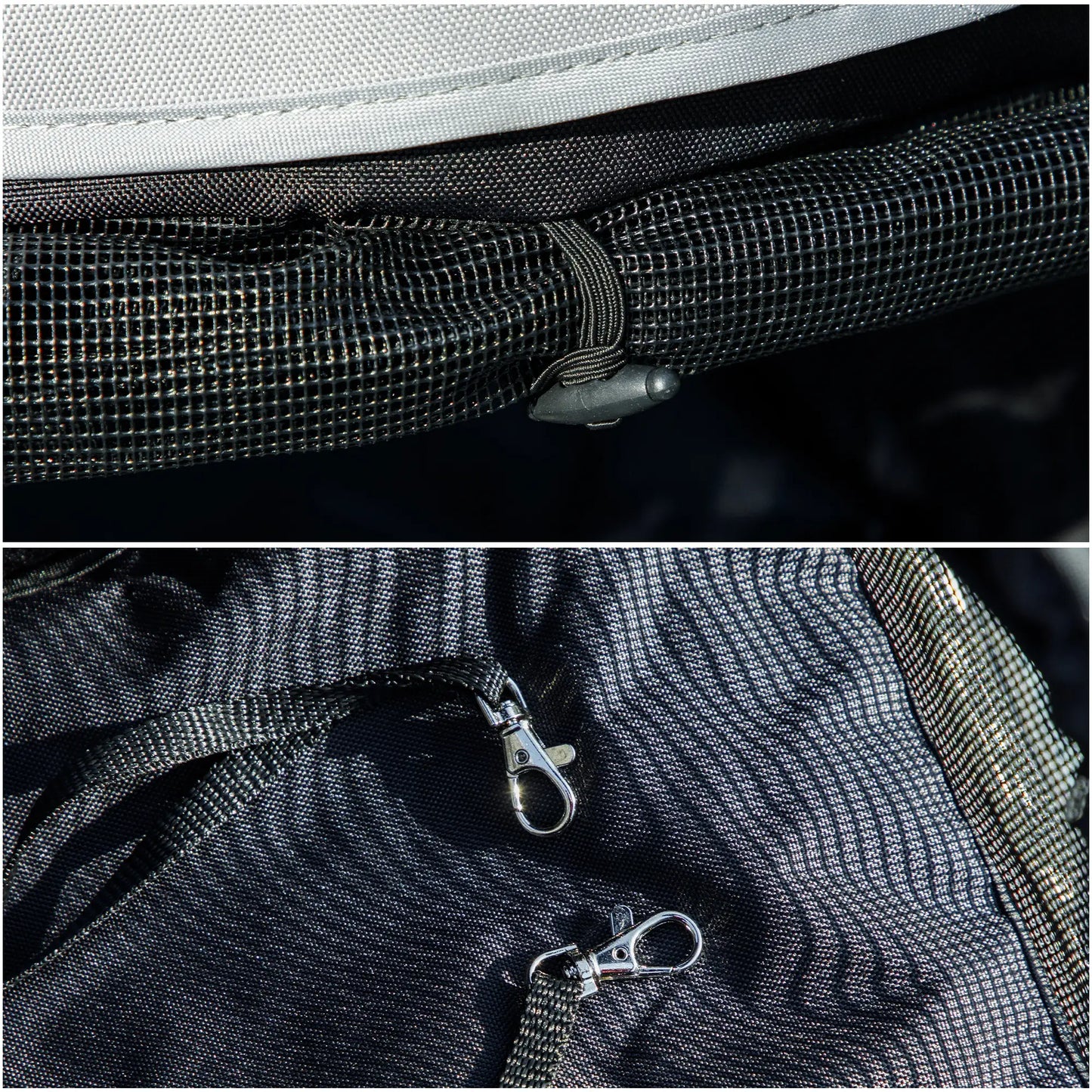 Foldable Dog Stroller, Lightweight, Storage Bag, Cup Holder, Light Grey Dog Bike Trailers & Strollers at Gallery Canada