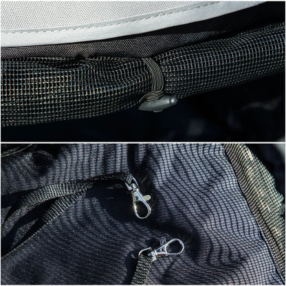 Foldable Dog Stroller, Lightweight, Storage Bag, Cup Holder, Light Grey Dog Bike Trailers & Strollers at Gallery Canada