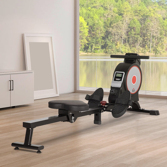Magnetic Rowing Machine, Foldable Rower with 8 Level Resistance, Digital Monitor &; Transport Wheels for Home Gym - Gallery Canada