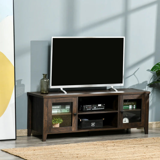 Fireplace TV Stand for 60 Inch TVs, Wood Cabinet with Storage Doors TV Stands Coffee at Gallery Canada