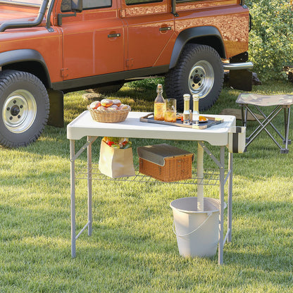 Folding Fish Cleaning Table with Sinks, Outdoor Sink Station, White Picnic Tables & Camping Chairs at Gallery Canada