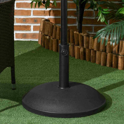 55 lbs Cement Umbrella Base, 20" Heavy Duty Round Stand, Black Umbrella Bases at Gallery Canada