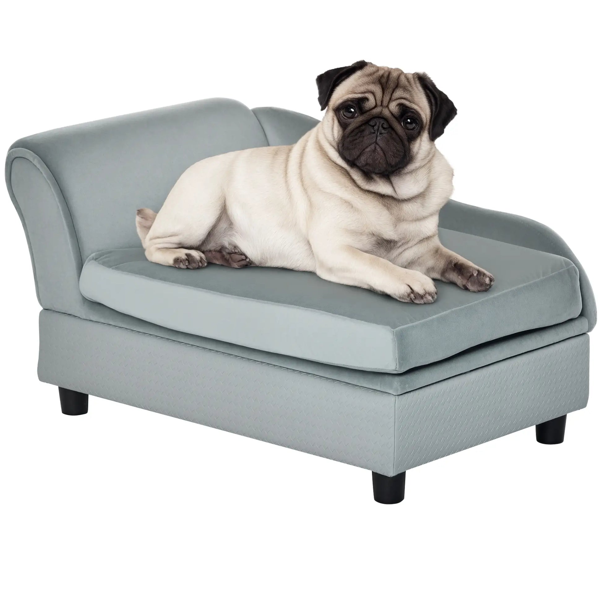 Pet Sofa Dog Couch Chaise Lounge, Small Size, Light Grey Dog Sofas Grey at Gallery Canada