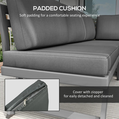 Outdoor Corner Garden Set, 4-Piece Convertible Furniture, Grey Patio Furniture Sets at Gallery Canada