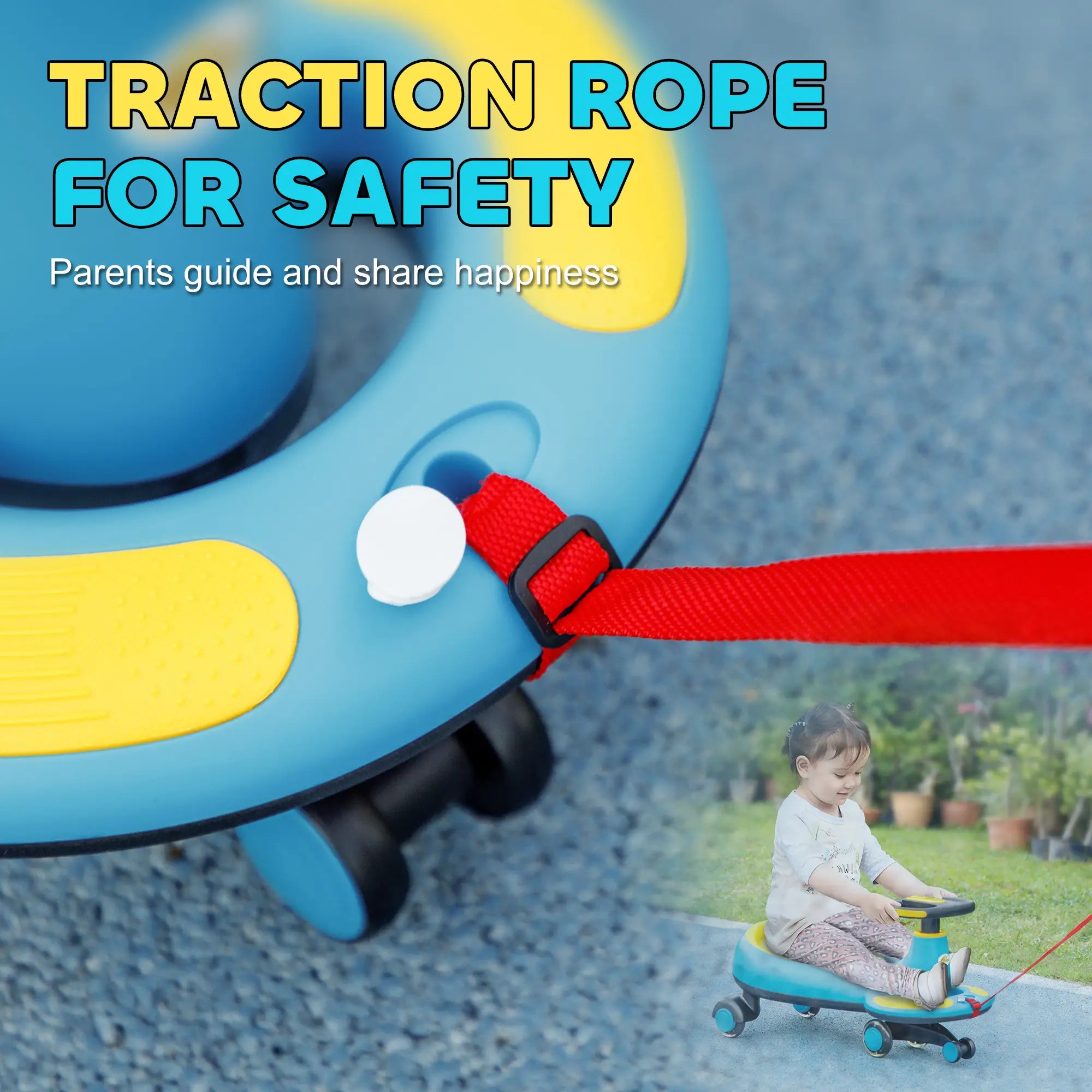 Kids Wiggle Car With Parent Rope, Music, Light, Blue Riding & Rocking Toys at Gallery Canada