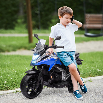 12V Ride on Motorbike for Kids, for 3-6 Years, Blue Electric Motorcycles at Gallery Canada