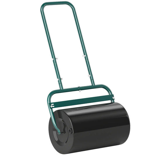 Heavy Duty Lawn Roller, 20" Push Tow Sod Roller, Grass Flattener, 11gal Water 136lbs Sand, Green Lawn Rollers Black, Green at Gallery Canada