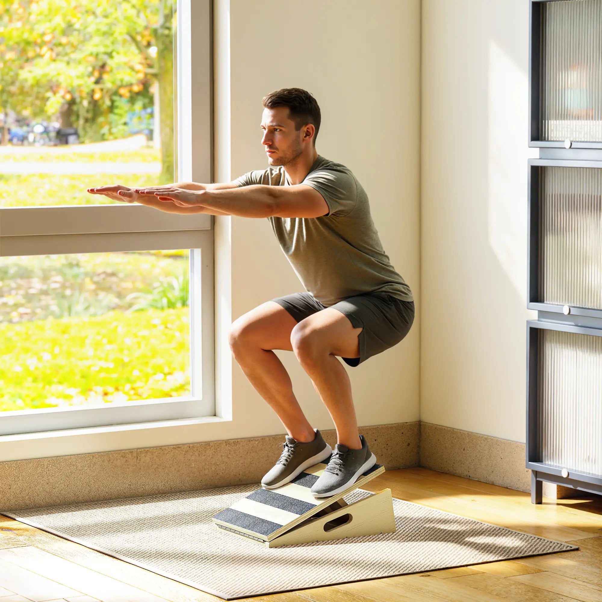 Portable Slant Board, 4-Level Incline Calf Stretcher, Non-Slip Surface Aerobic Equipment at Gallery Canada
