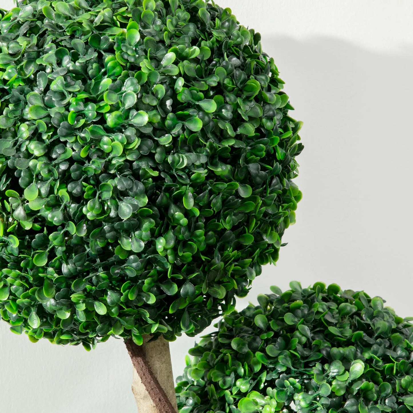 35 Inch Artificial Boxwood Topiary Tree, Triple Ball, Dark Green Artificial Trees at Gallery Canada