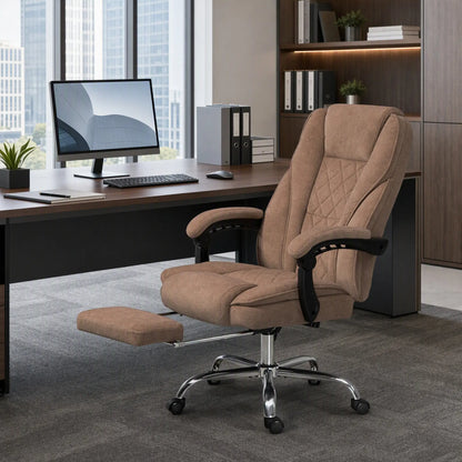 Massage Office Chair, Reclining Computer Chair, Adjustable Height, Brown Massage Chairs at Gallery Canada