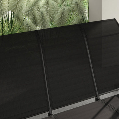 3 Person Porch Swing Chair, Adjustable Canopy, Black Porch Swings with Canopy at Gallery Canada