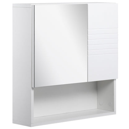 Medicine Cabinet with Mirror, Bathroom Wall Cabinet, Storage Organizer with Mirror Door, Adjustable Shelf, White at Gallery Canada