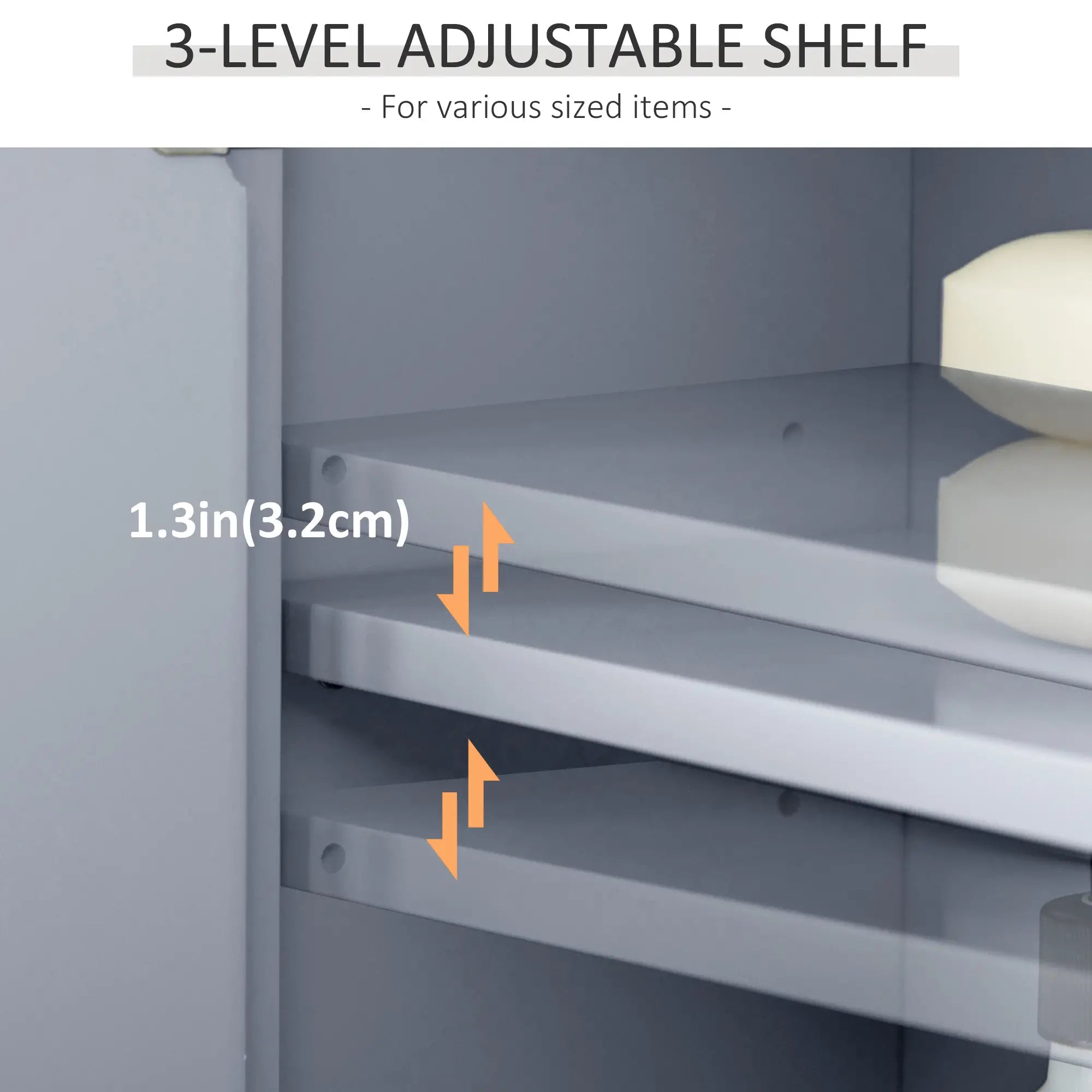 Wall Cabinet, Medicine Cabinet, Over Toilet, Adjustable Shelf, 2 Doors, Gray Wall Mounted Cabinets at Gallery Canada