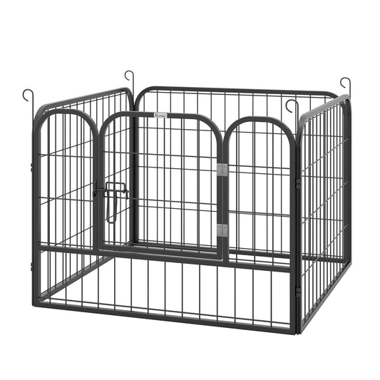Metal Pet Playpen Puppy Dog Exercise Fence Pen with Gate Door Indoor Outdoor for Small Animal Rabbit, 32.25"x32.25"x23.5" at Gallery Canada