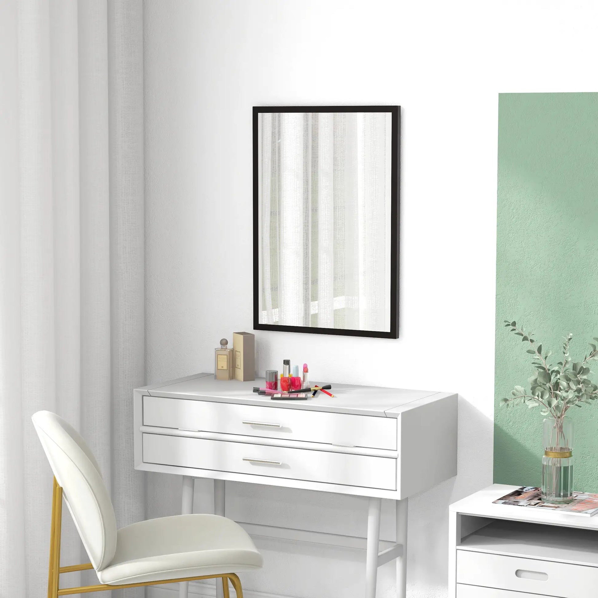 22" x 30" Bathroom Mirror, Rectangular Wall Mirror, Black Wall Mirrors at Gallery Canada