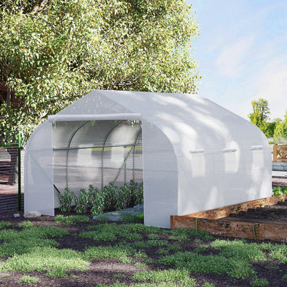 11.5'x9.8'x6.6' Portable Walk-In Greenhouse, White Tunnel Greenhouses at Gallery Canada