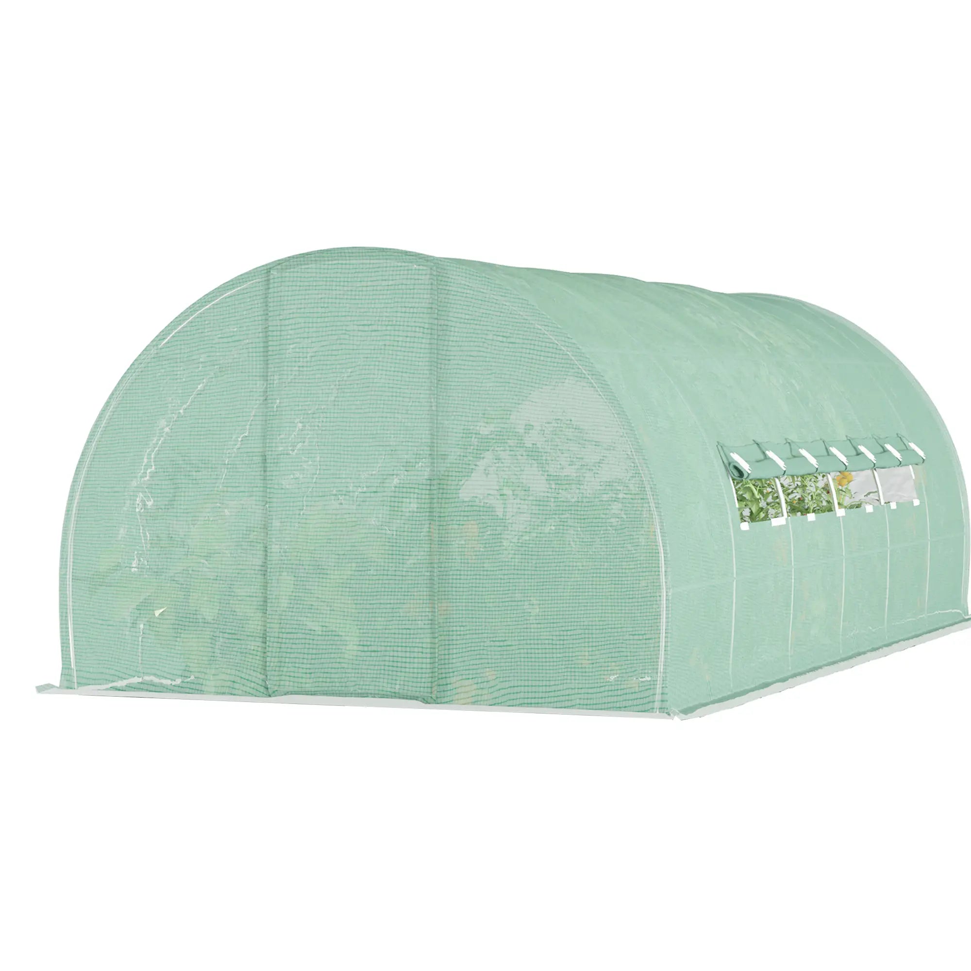 20x10x6.6ft Heavy Duty Walk-in Greenhouse, PE Cover, Green Portable Greenhouses at Gallery Canada