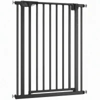30-32In Baby Pet Gate 36In H Auto-Close Two-Way, Black