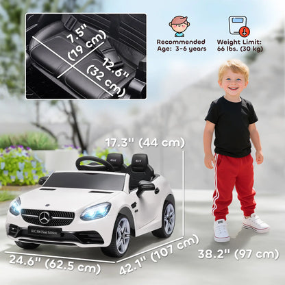 12V Ride On Car, Parent Remote Control, For 3-6 Years, White Electric Toy Cars at Gallery Canada
