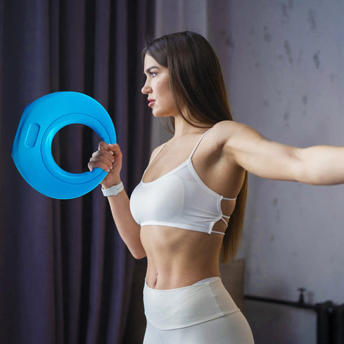 22lbs Kettlebell, Wide Handle for Home Gym, Light Blue