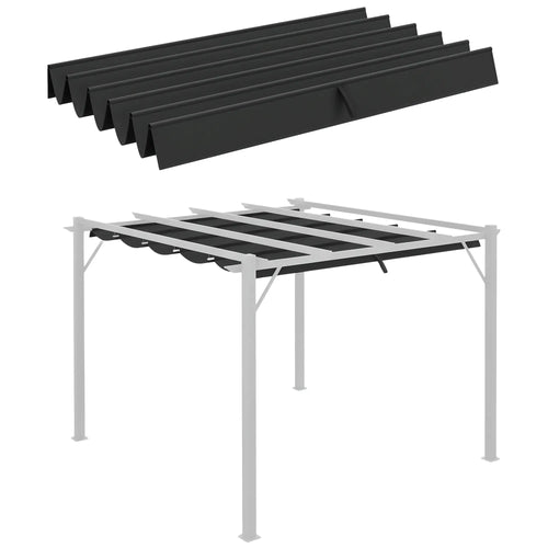 Retractable Pergola Canopy Replacement, 10' x 10', Dark Grey