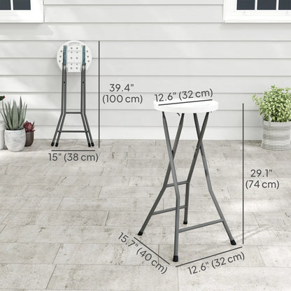 Set of 4 Folding Bar Stools, 29" Counter Height, Footrest Bistro Sets at Gallery Canada