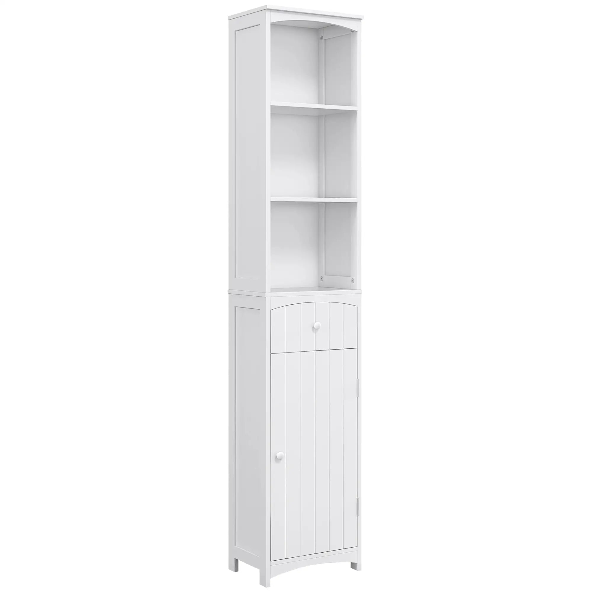 Tall Wooden Bathroom Cabinet, Storage Organizer, Kitchen Bedroom Bathroom Cabinets White at Gallery Canada