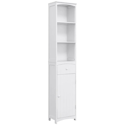 Tall Wooden Bathroom Cabinet, Storage Organizer, Kitchen Bedroom Bathroom Cabinets White at Gallery Canada