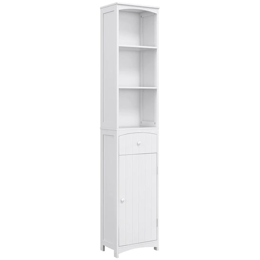 Tall Wooden Bathroom Cabinet, Storage Organizer, Kitchen Bedroom Bathroom Cabinets White at Gallery Canada