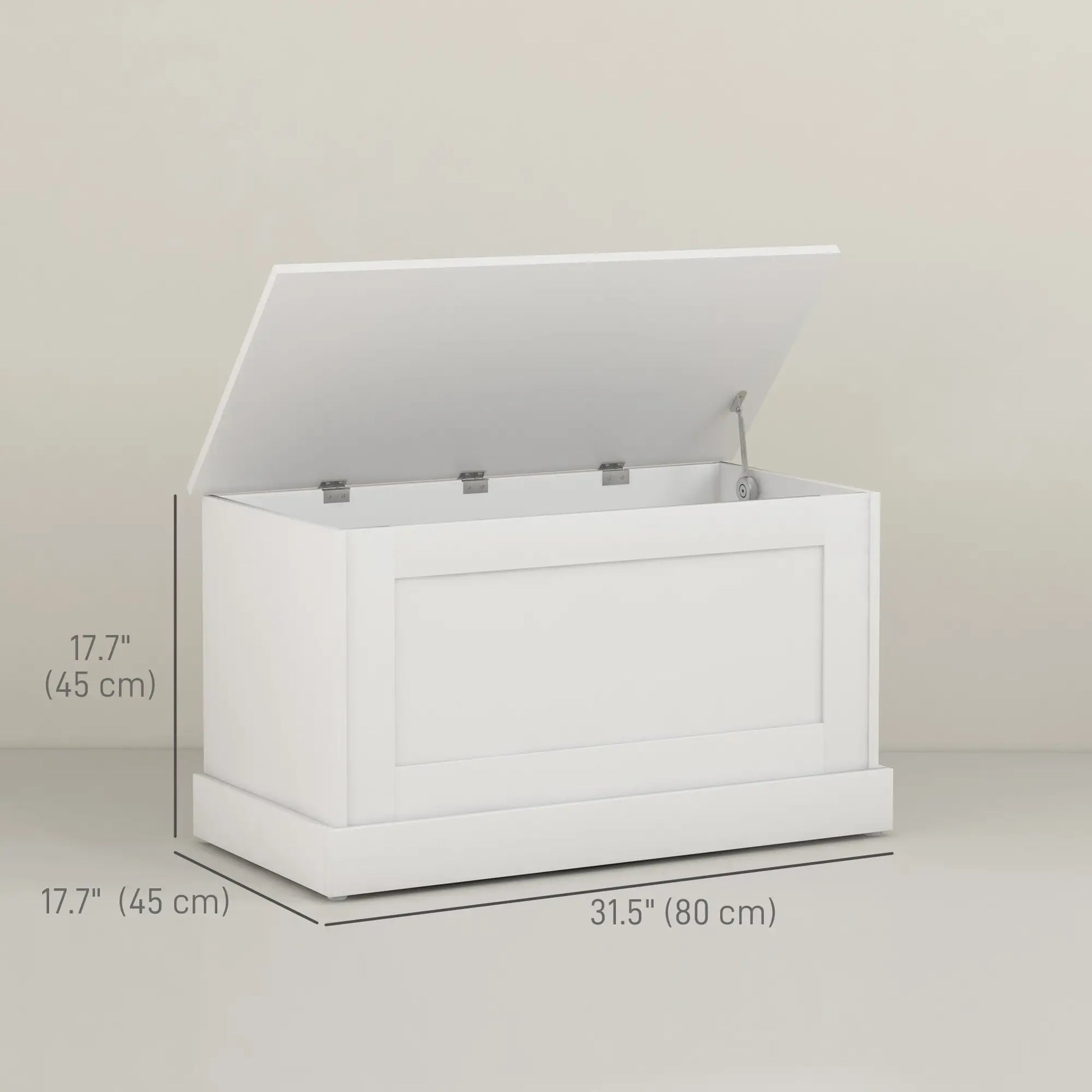 31.5 Inches Storage Chest, Wooden Box, Wood Grain, White Storage Cabinets at Gallery Canada