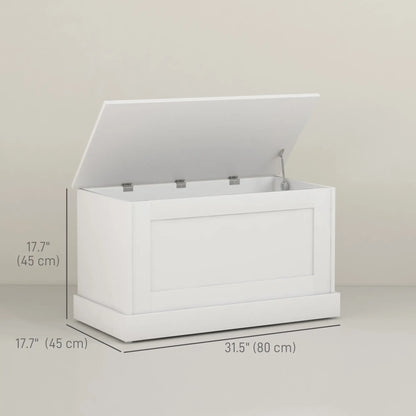 31.5 Inches Storage Chest, Wooden Box, Wood Grain, White Storage Cabinets at Gallery Canada