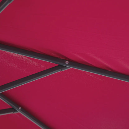 10' Deluxe Patio Umbrella, Banana Hanging Offset Sunshade, Wine Red Cantilever Umbrellas at Gallery Canada