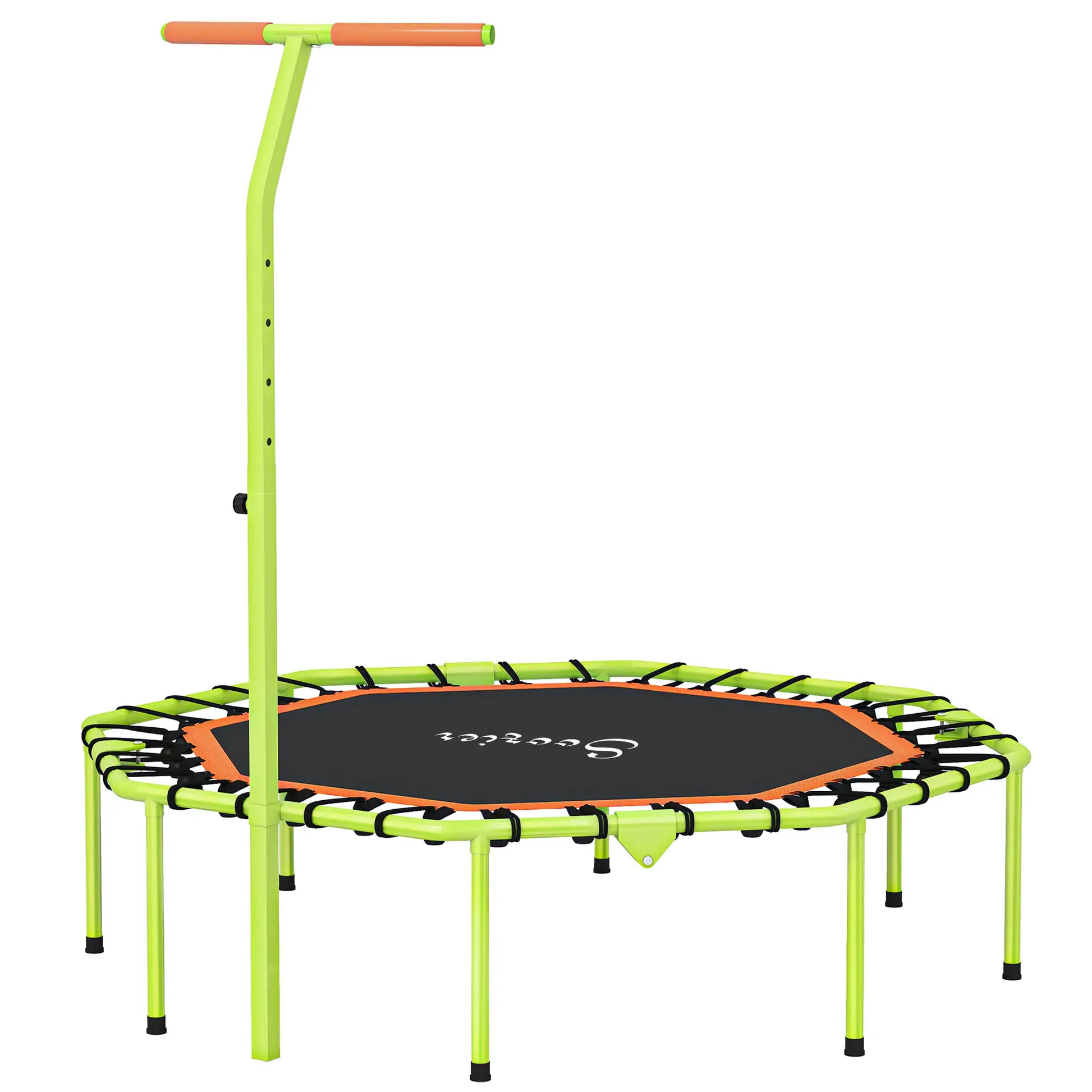 50" Foldable Mini Trampoline, Fitness Rebounder, Adjustable Handle Bar Trampolines Yellow, Orange at Gallery Canada