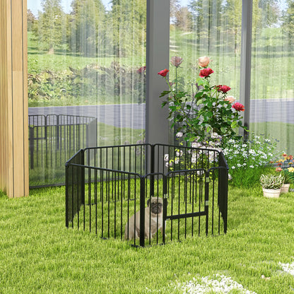 Outdoor Dog Fence, 6 Panels 24" Height, Steel Pet Exercise Pen Houses, Kennels & Pens at Gallery Canada