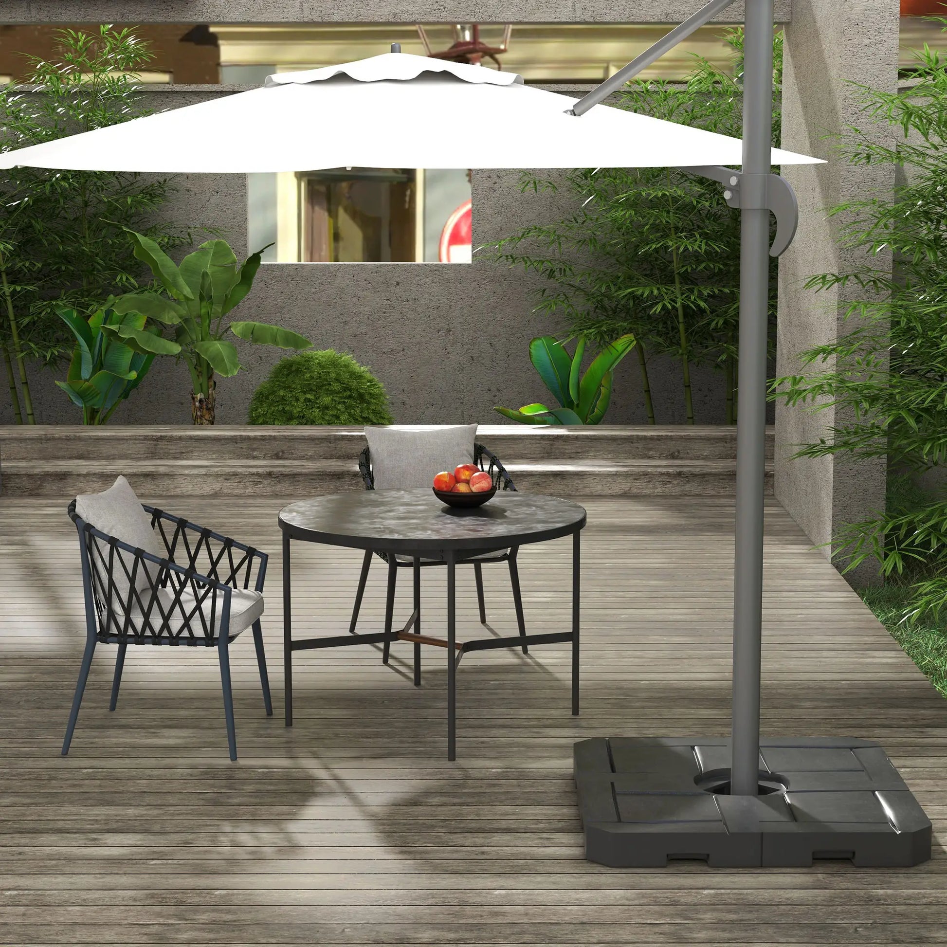 4PCs Patio Umbrella Base, Water or Sand Filled, HDPE Umbrella Bases at Gallery Canada