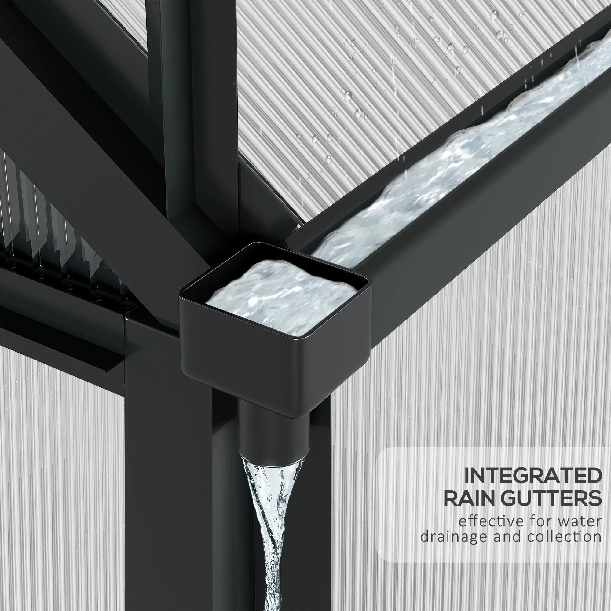 Greenhouse Kit, PC Board with Sliding Door, 6.2' x 6.3' x 6.6', Grey Walk In Greenhouses at Gallery Canada