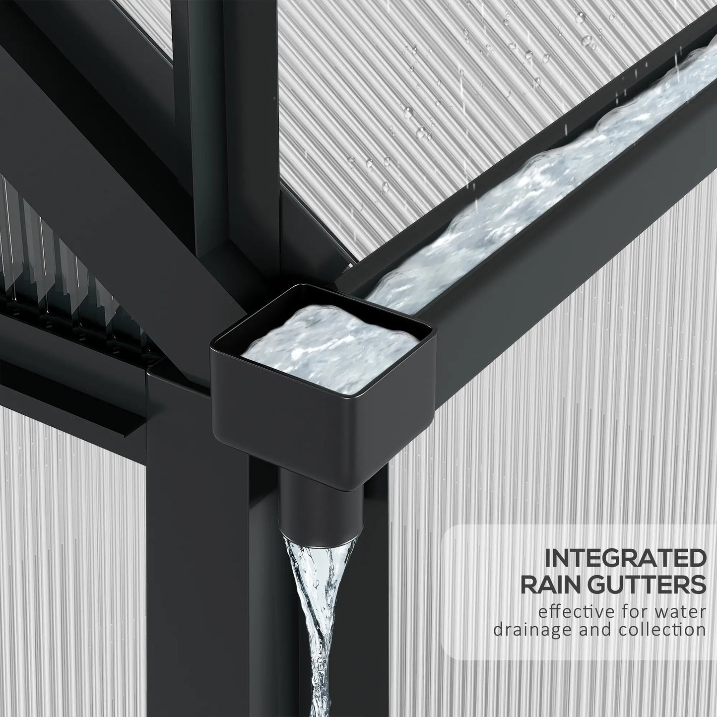 Greenhouse Kit, PC Board with Sliding Door, 6.2' x 6.3' x 6.6', Grey Walk In Greenhouses at Gallery Canada